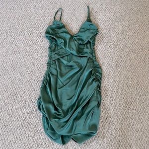 Emerald Satin dress